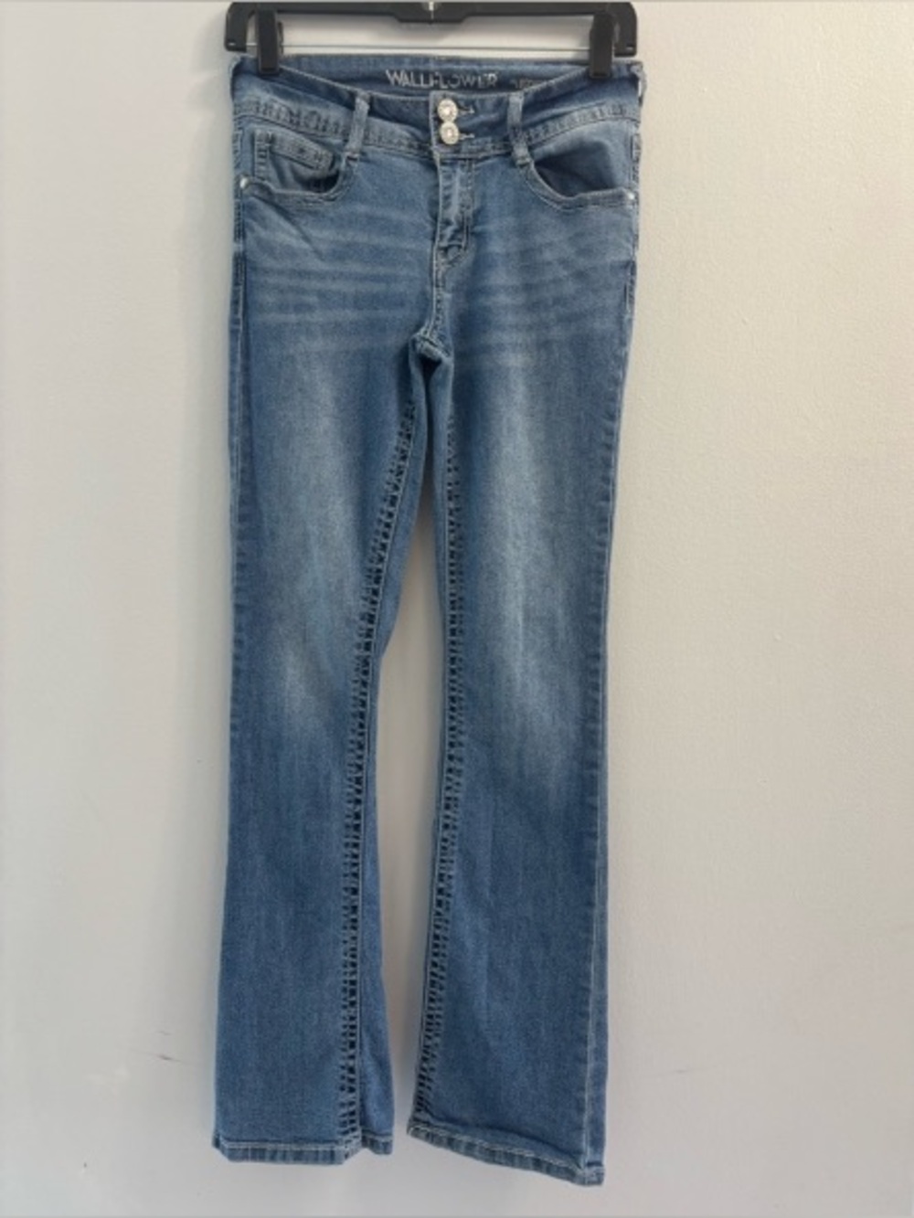 Wallflower Women's Light Blue Flare Jeans